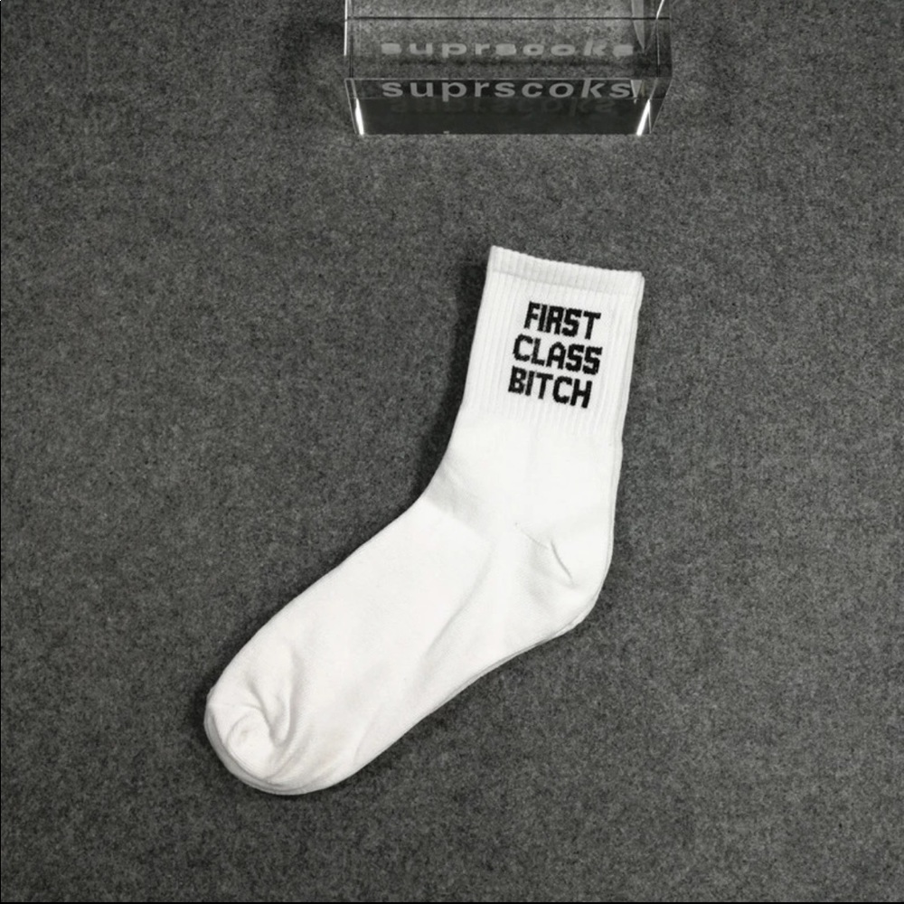 First Class B🤫 Casual Crew Socks